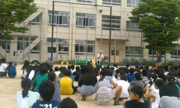 【ピースサイクリング　第２弾　長崎→広島】広島の鈴が峰小学校にて