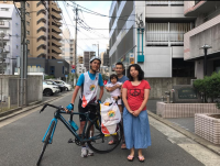 【ピースサイクリング　第２弾　長崎→広島】ゲリラ豪雨にも見舞われましたが無事、博多~門司港間を走りました。
