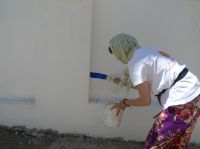 【アースキャラバン2017中東】アカバ村白壁に絵を描くプロジェクト