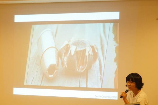 ピースサイクリング　広島→東京中東報告会2日目、京都伏見区にある「世光福祉会イマジン」にて開催