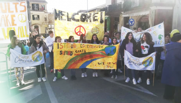 EarthCaravan2019 at Supino school in Italy